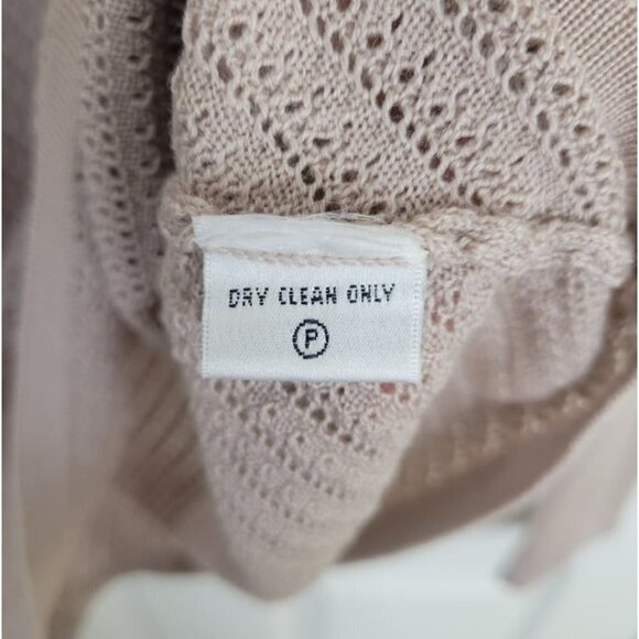 LAFAYETTE 148 Size Large L Pink 100% Merino Wool Eyelet Knit Pullover Sweater - Picture 8 of 12